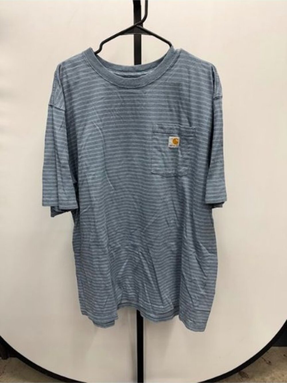 Carhartt Original Fit Blue Striped Short Sleeve Shirt
